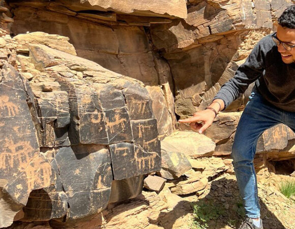 Rock Engravings in The Anti Atlas Mountains Of Morocco