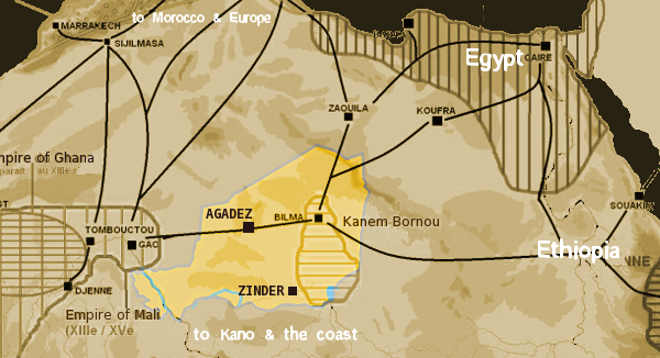 map of trans saharan trade routes