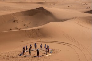 yoga in sahara desert